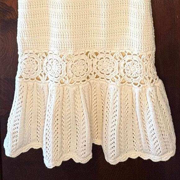 Gap Kids Crochet Knit Sleeveless Dress Girls M (8) | Ivory Sweater Dress - Picture 3 of 9